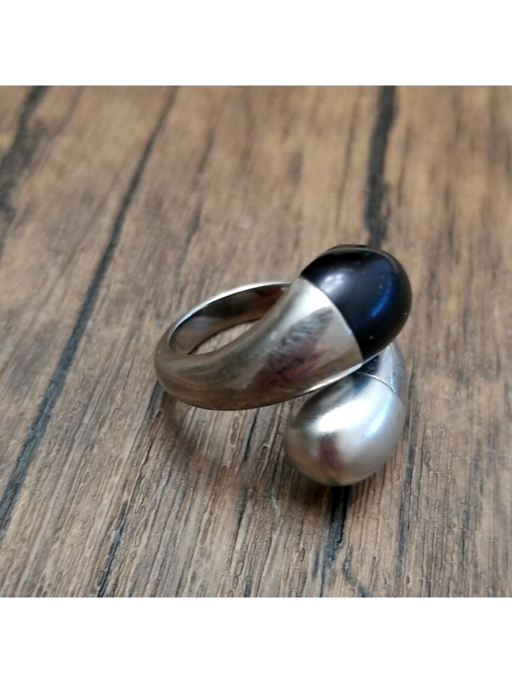 Modern two tone ring size 7